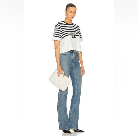 NWT GIVENCHY Travel Zip Top Pouch in Raffia with Wristlet - Picture 2 of 13